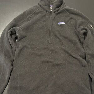 Patagonia Black Quarter-Zip Fleece Pullover